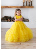 Yellow Tulle Cupcake Flower Girl Dress